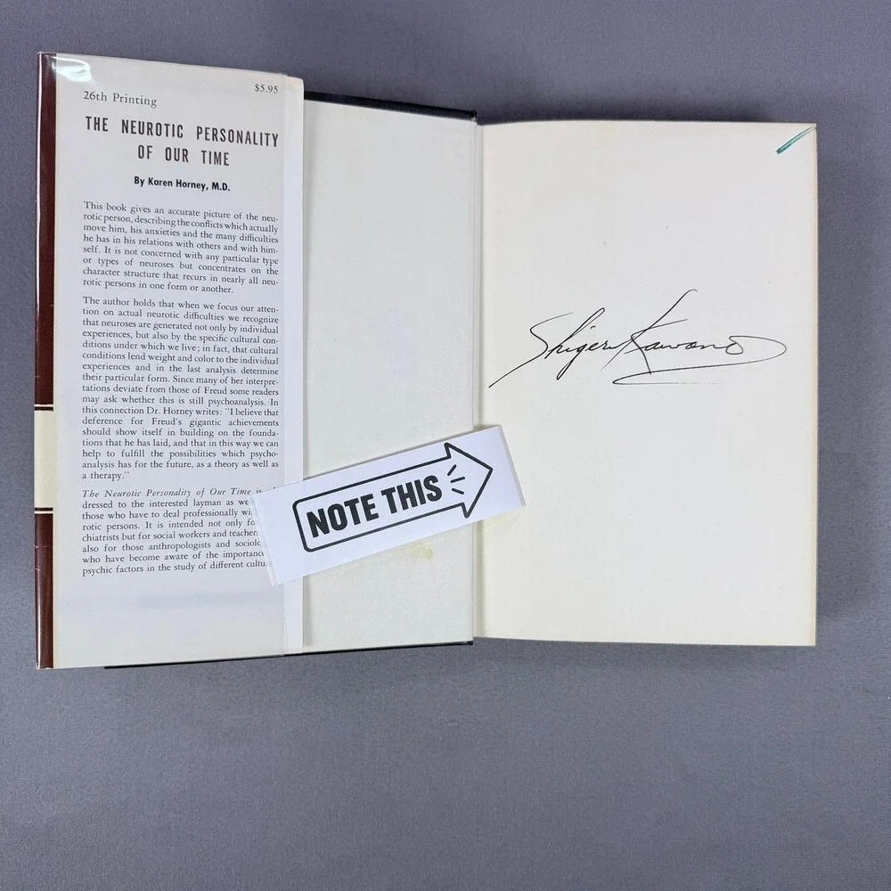 Karen Horney The‎ Neurotic Personality of Our Time Hardcover 1964 Psychology